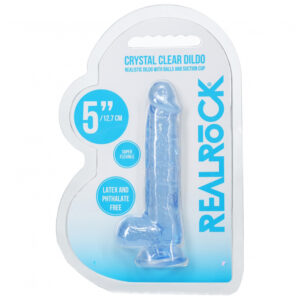 Realrock Realistic Dildo With Balls 5" Blue