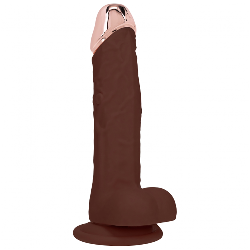 Realrock Rechargeable Metalhead Vibrating Regular Straight With Balls 6" Brown 2 Realrock Rechargeable Metalhead Vibrating Regular Straight With Balls 6" Brown - Image 2