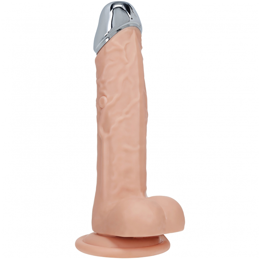 Realrock Metalhead Vibrating Regular Straight Dildo With Balls 7" Flesh 2 Realrock Metalhead Vibrating Regular Straight Dildo With Balls 7" Flesh - Image 2