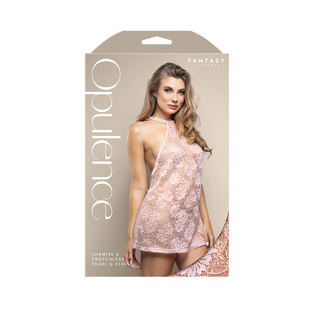 Chemise & Crotchless Pearl G-String M/L 1 Chemise & Crotchless Pearl G-String M/L