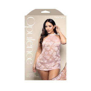 Chemise & Crotchless Pearl G-String Queen Size