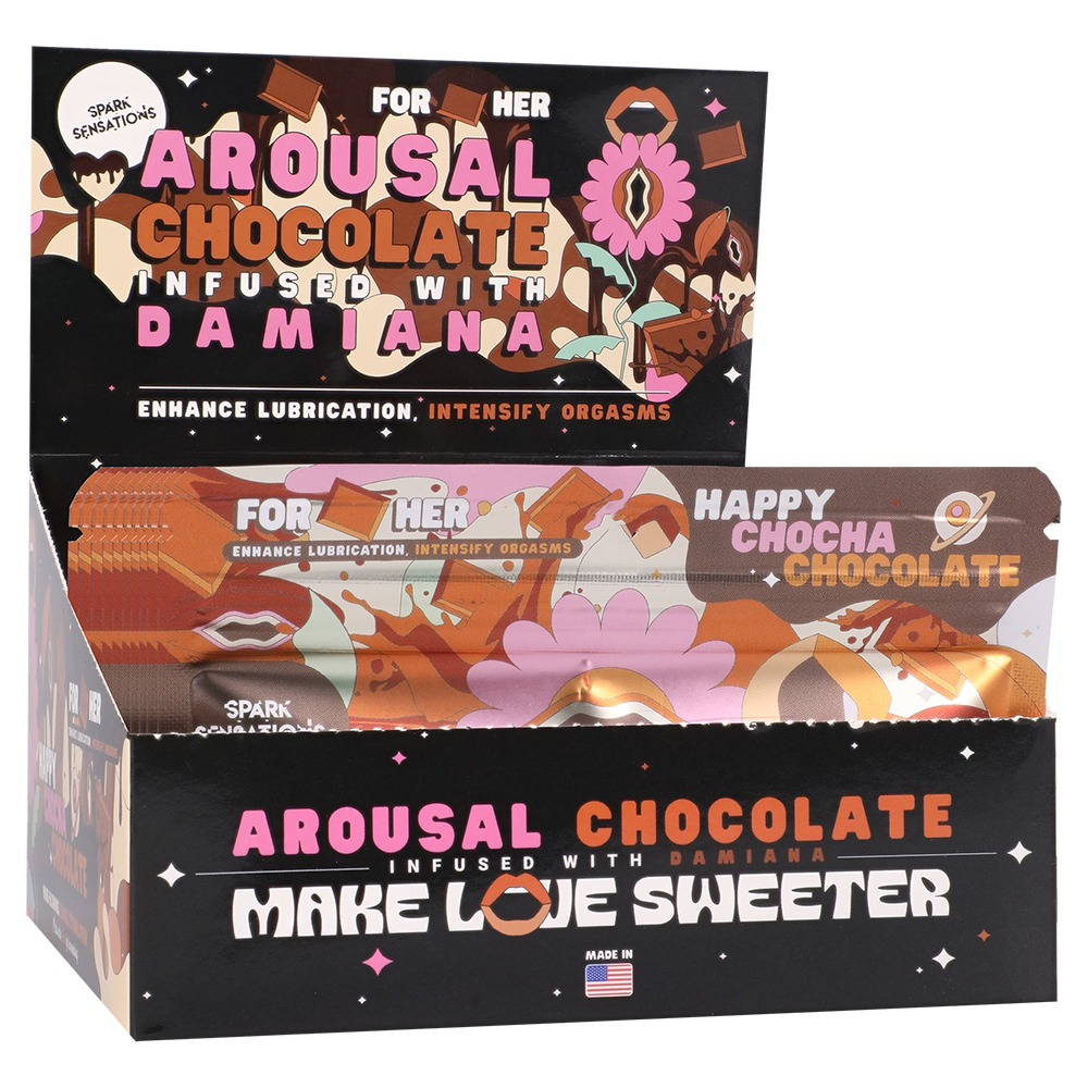 Happy Chocha Hers Chocolate 12pk Display 1 Happy Chocha Hers Chocolate 12pk Display
