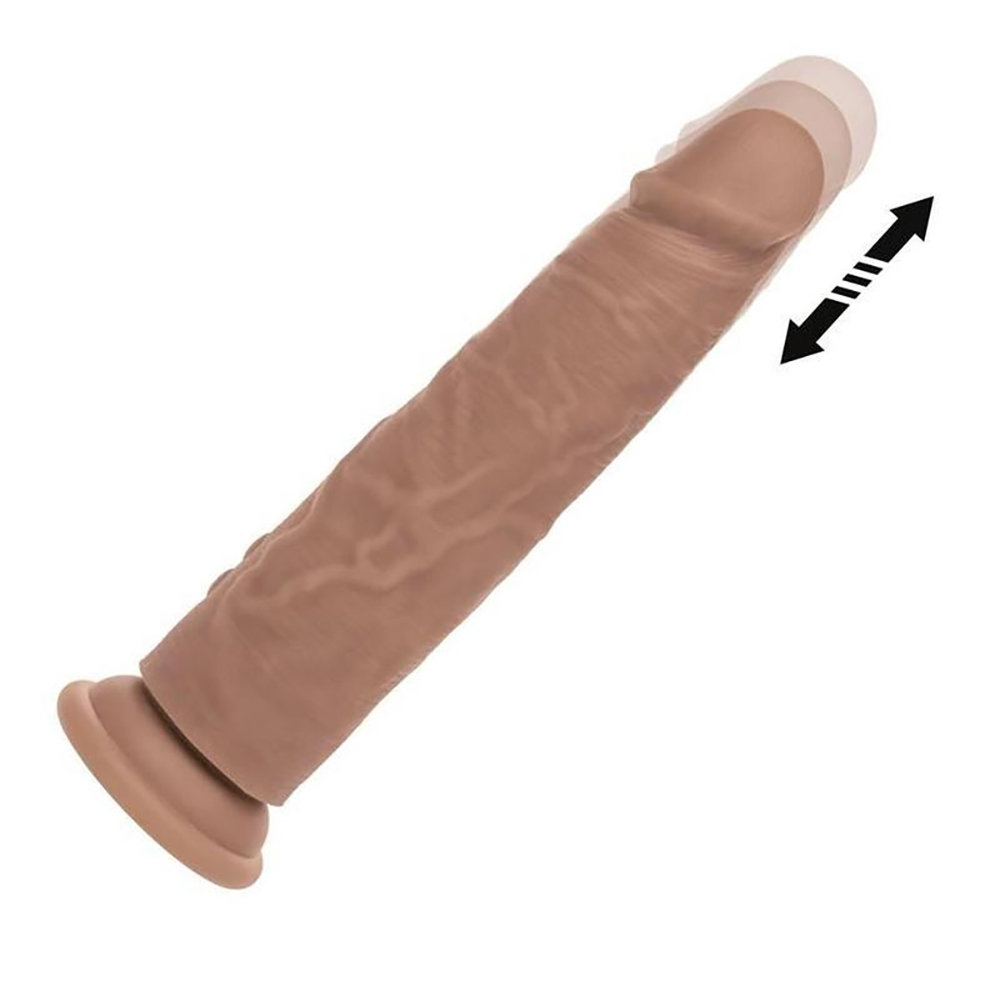 Rechargeable Vibrating & Thrusting Silicone Studs Brown 2 Rechargeable Vibrating & Thrusting Silicone Studs Brown - Image 2