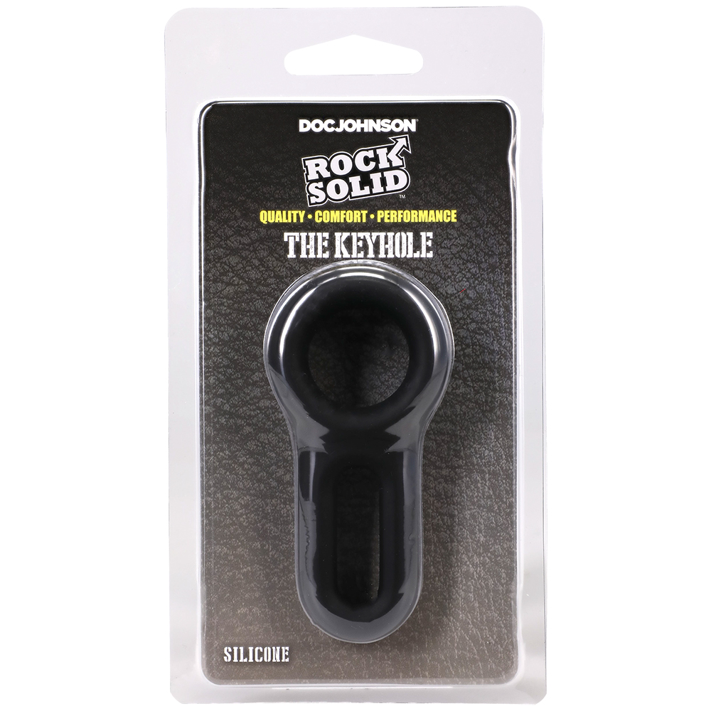 Rock Solid The Keyhole Silicone C-Ring Black 1 Rock Solid The Keyhole Silicone C-Ring Black