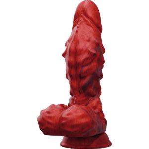 Tentra Vulkris Volcanic Dragon Vibrating Dildo Red
