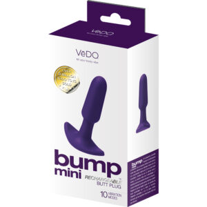 Vedo Bump Mini Rechargeable Butt Plug Purple