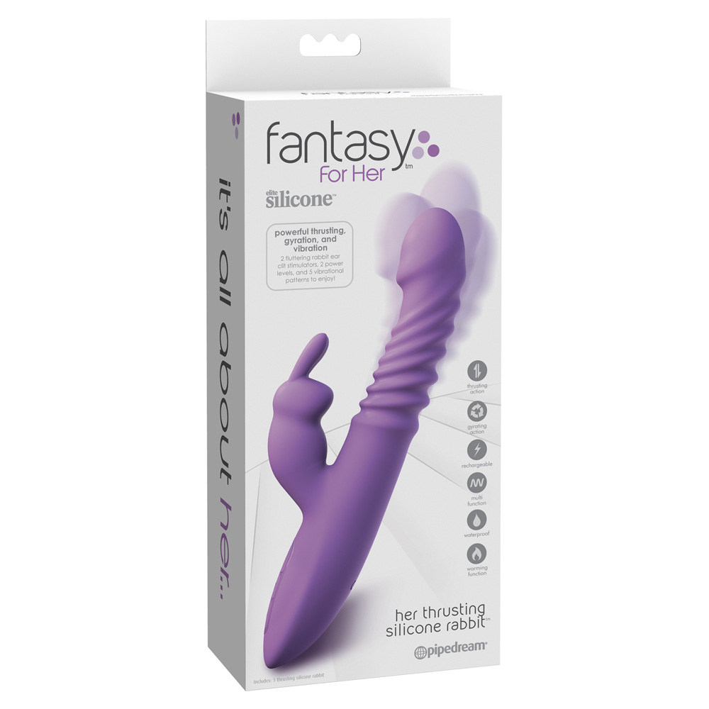 Fantasy For Her Her Thrusting Silicone Rabbit 1 Fantasy For Her Her Thrusting Silicone Rabbit