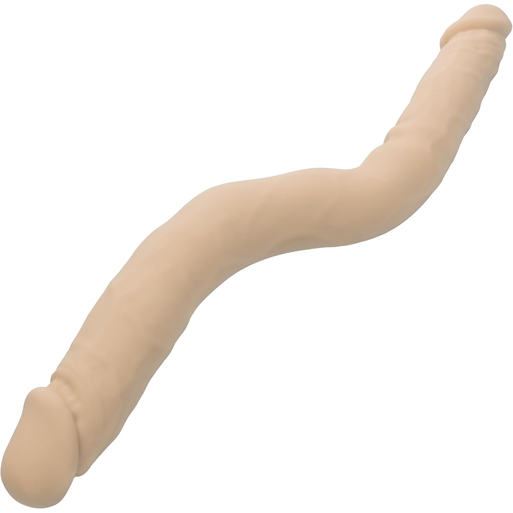 Silicone Studs Bend And Hold Dual Dong 12" Ivory 2 Silicone Studs Bend And Hold Dual Dong 12" Ivory - Image 2