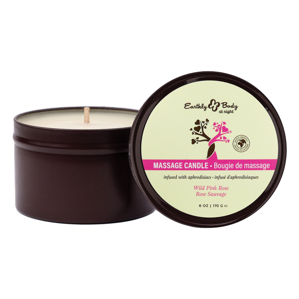 Earthly Body At Night Candle Aphrodisiac Collection Wild Pink Rose 6 oz. 1 Earthly Body At Night Candle Aphrodisiac Collection Wild Pink Rose 6 oz.
