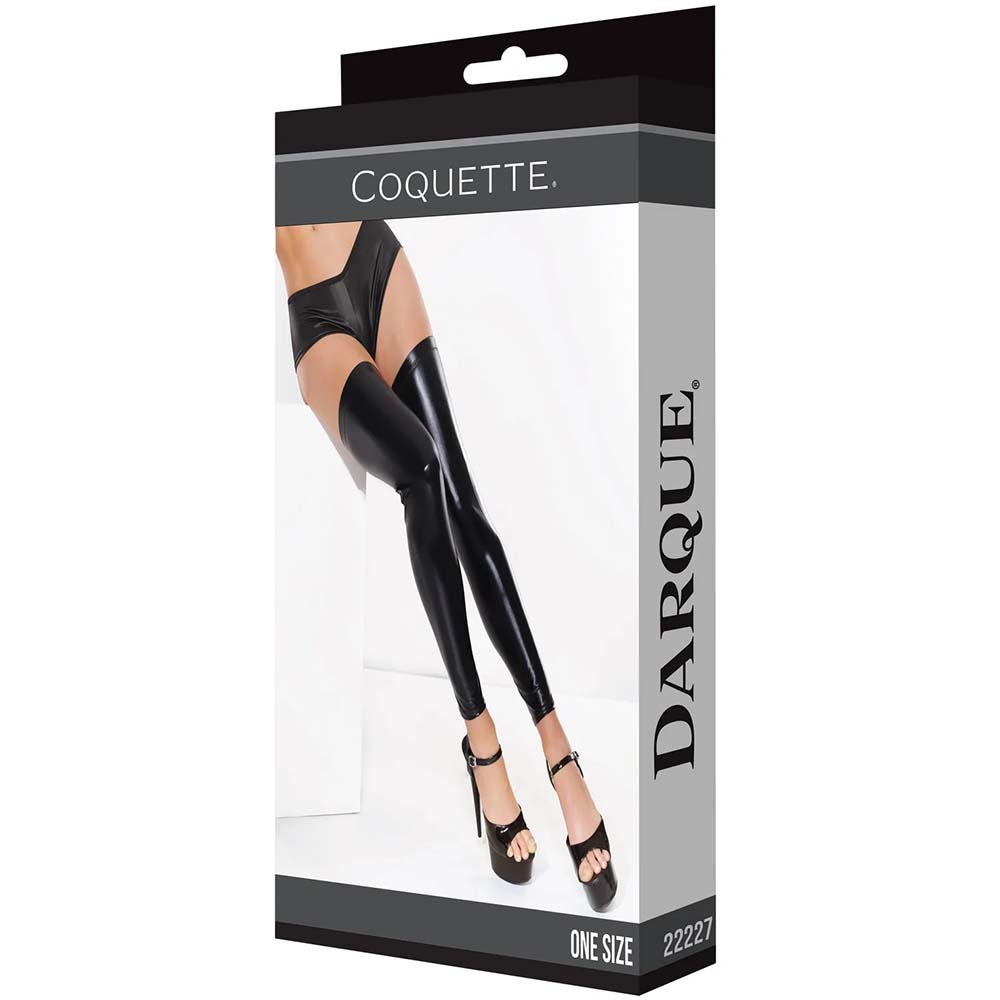 Coquette Footless Stockings Black One Size 1 Coquette Footless Stockings Black One Size