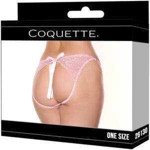 Coquette Petal Kiss Open-Back Panty Pink One Size