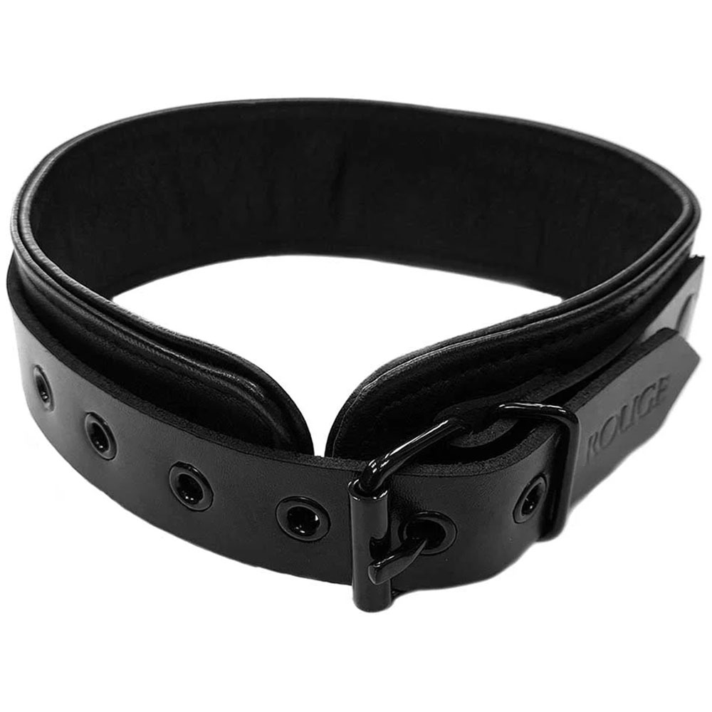 Rouge Leather Black Collar With Black Hardware 2 Rouge Leather Black Collar With Black Hardware - Image 2