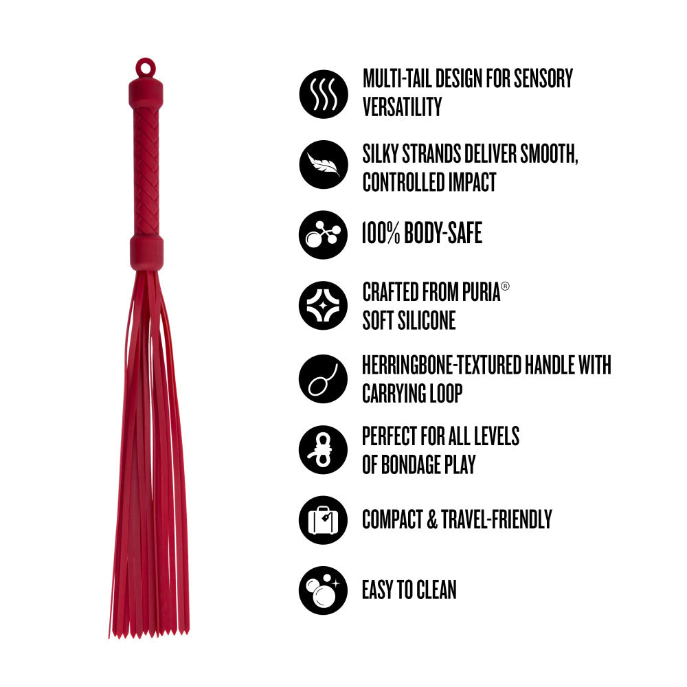 Temptasia Ardor Flogger Red 2 Temptasia Ardor Flogger Red - Image 2