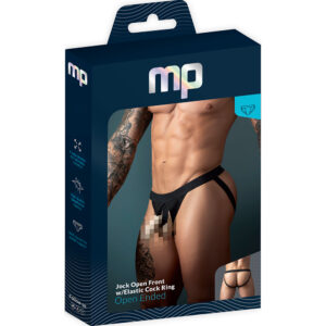 Open Ended Jock Open Front Black S/M