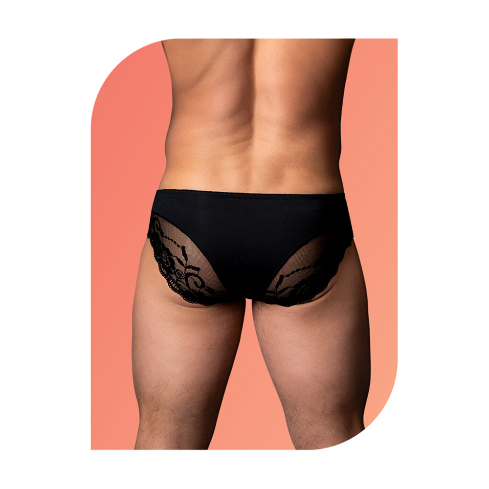 Wow Sassy Lace Bikini Black X-Large 3 Wow Sassy Lace Bikini Black X-Large - Image 3