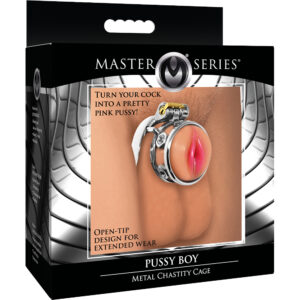 Master Series Pussy Boy Metal Chastity Cage