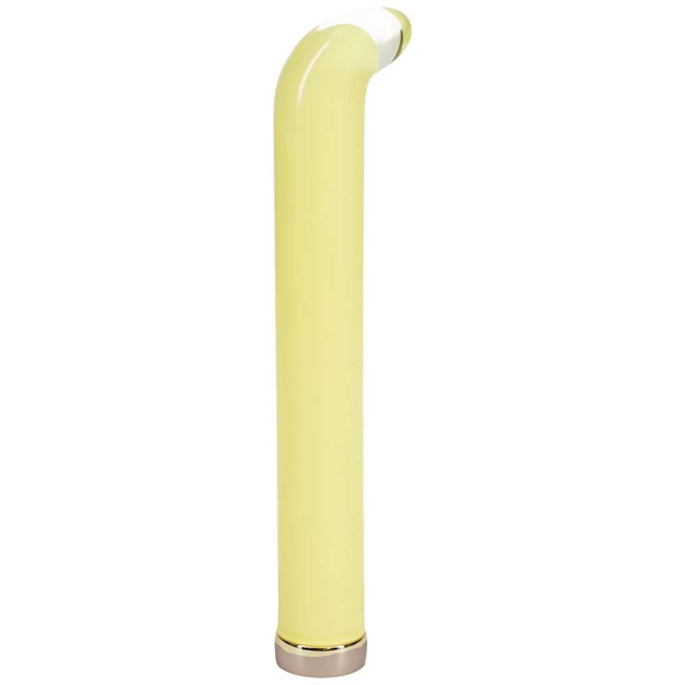 Loveline Aurora 6.3" G-Spot Glass Vibrator Yellow 2 Loveline Aurora 6.3" G-Spot Glass Vibrator Yellow - Image 2