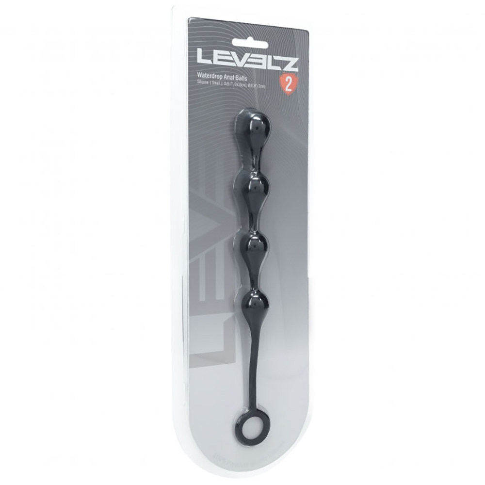 Levelz Waterdrop Silicone Anal Balls S 20mm Black 1 Levelz Waterdrop Silicone Anal Balls S 20mm Black