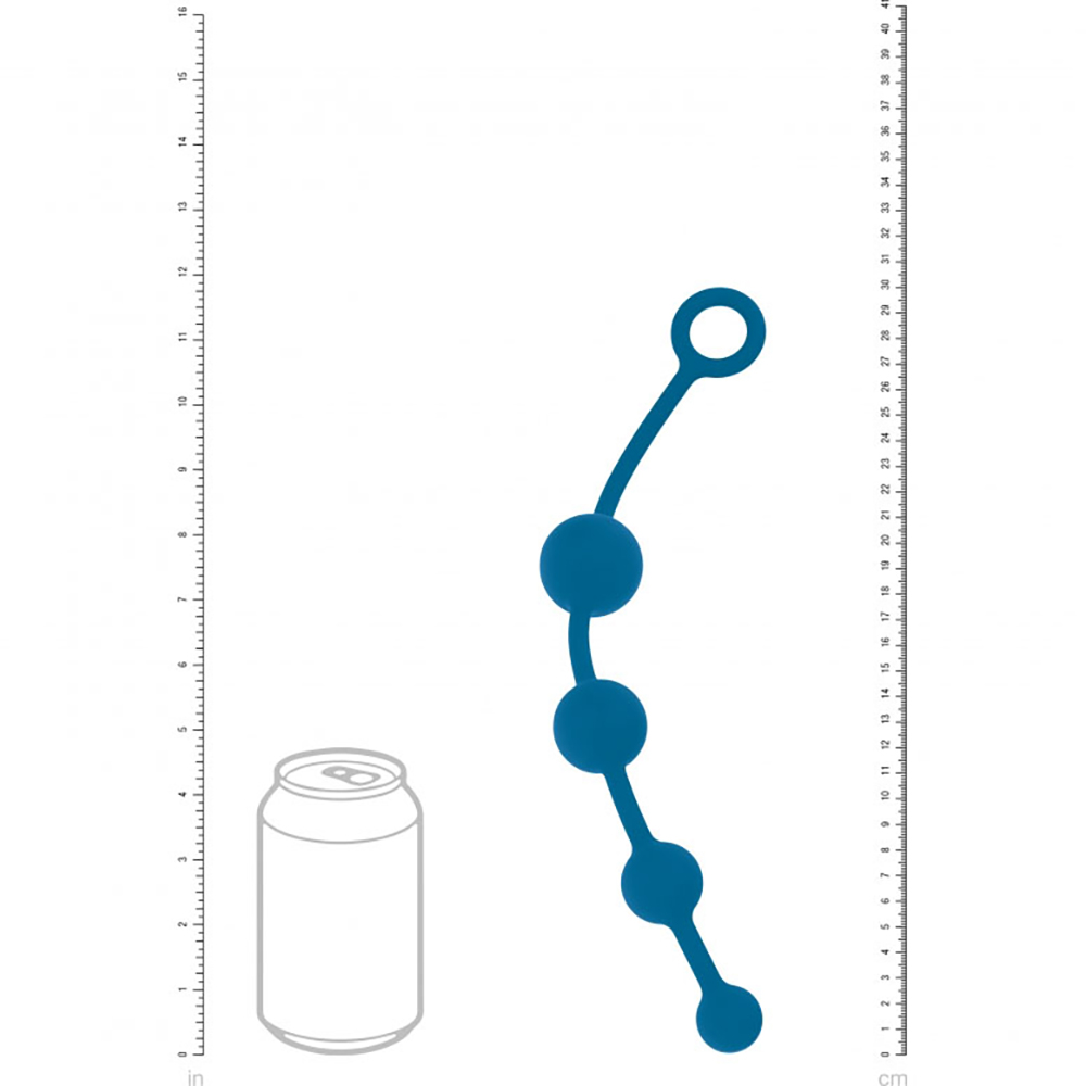 Levelz Curved Silicone Anal Beads Teal 3 Levelz Curved Silicone Anal Beads Teal - Image 3