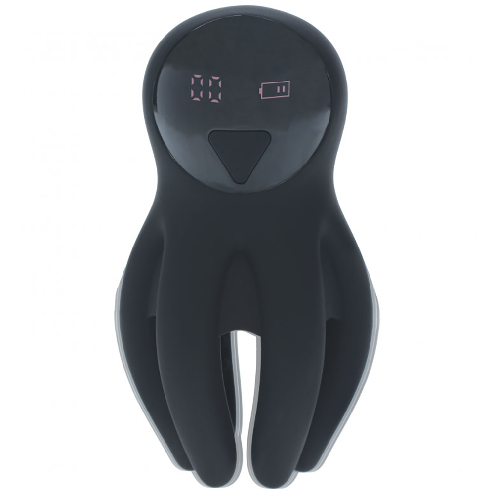 Levelz Digital Vibrating Silicone Penis Head Stimulator With Tentacles Black 2 Levelz Digital Vibrating Silicone Penis Head Stimulator With Tentacles Black - Image 2