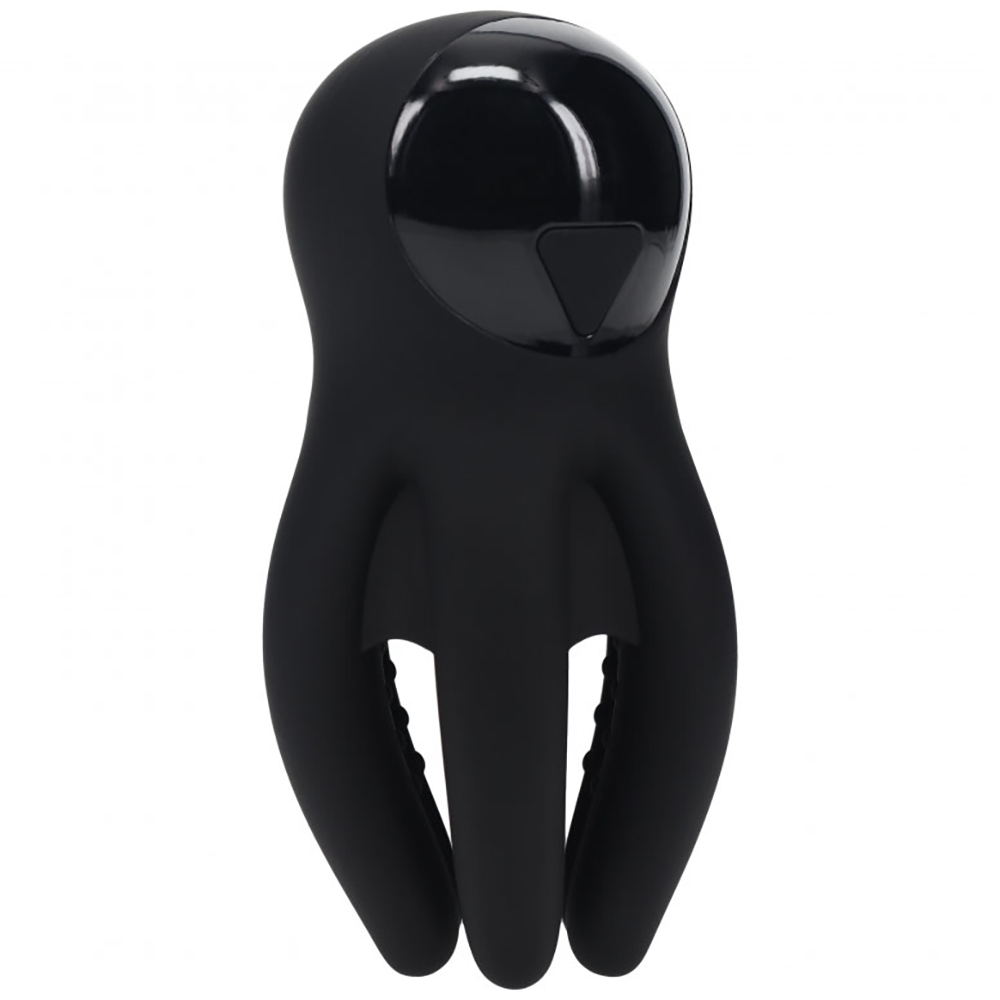 Levelz Digital Vibrating Silicone Penis Head Stimulator With Tentacles Black 3 Levelz Digital Vibrating Silicone Penis Head Stimulator With Tentacles Black - Image 3