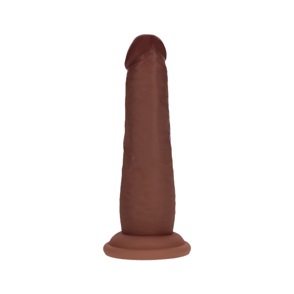Realrock Dual Layered Realistic Sliding Skin Dildo 6" Brown 2 Realrock Dual Layered Realistic Sliding Skin Dildo 6" Brown - Image 2