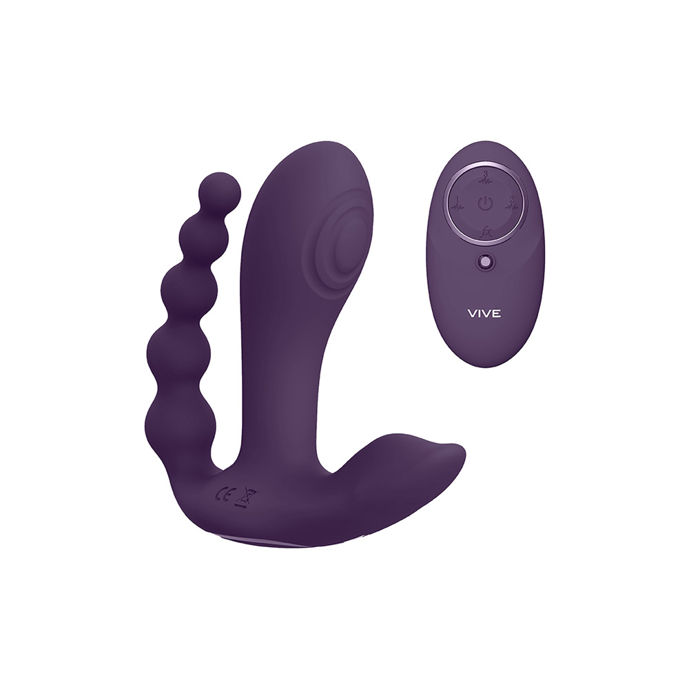 Kata Pulse Wave & Vibrating Double Penetration Vibrator Purple 2 Kata Pulse Wave & Vibrating Double Penetration Vibrator Purple - Image 2
