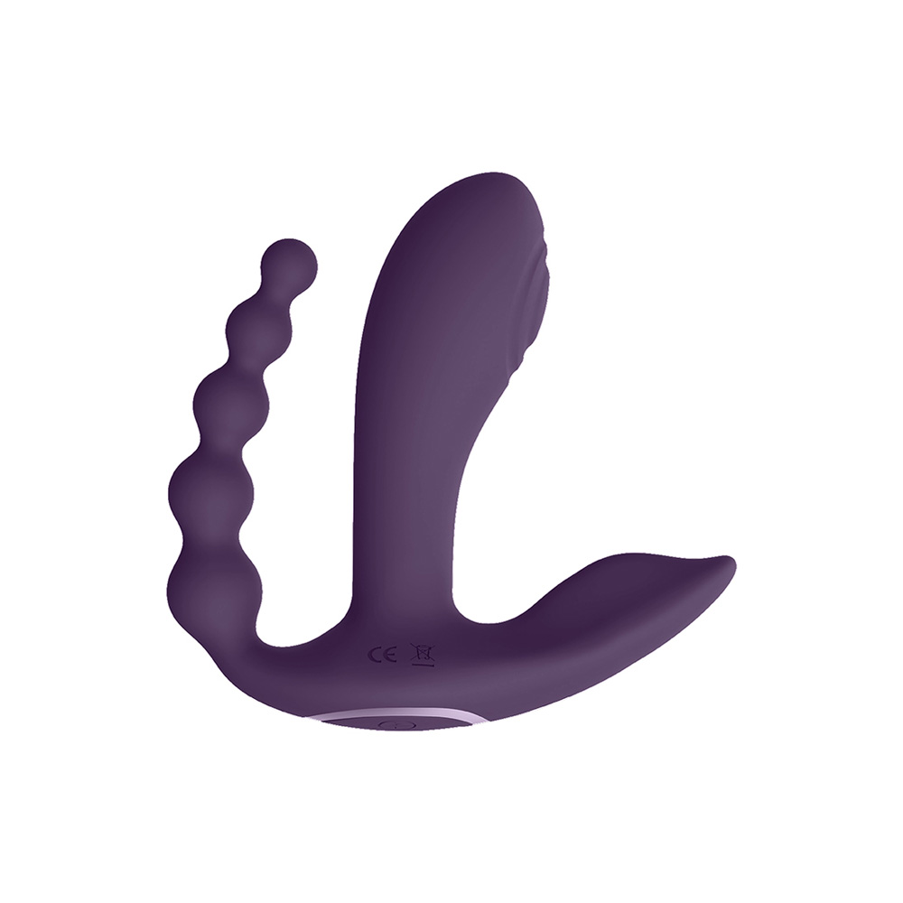 Kata Pulse Wave & Vibrating Double Penetration Vibrator Purple 3 Kata Pulse Wave & Vibrating Double Penetration Vibrator Purple - Image 3