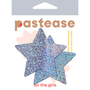 Pastease Star Silver Glitter Stars Nipple Pasties
