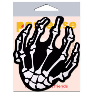 Pastease Skeleton Hands White Boney Hands On Black Nipple Pasties