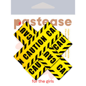 Pastease Plus X Crossed Caution Tape Nipple Pasties