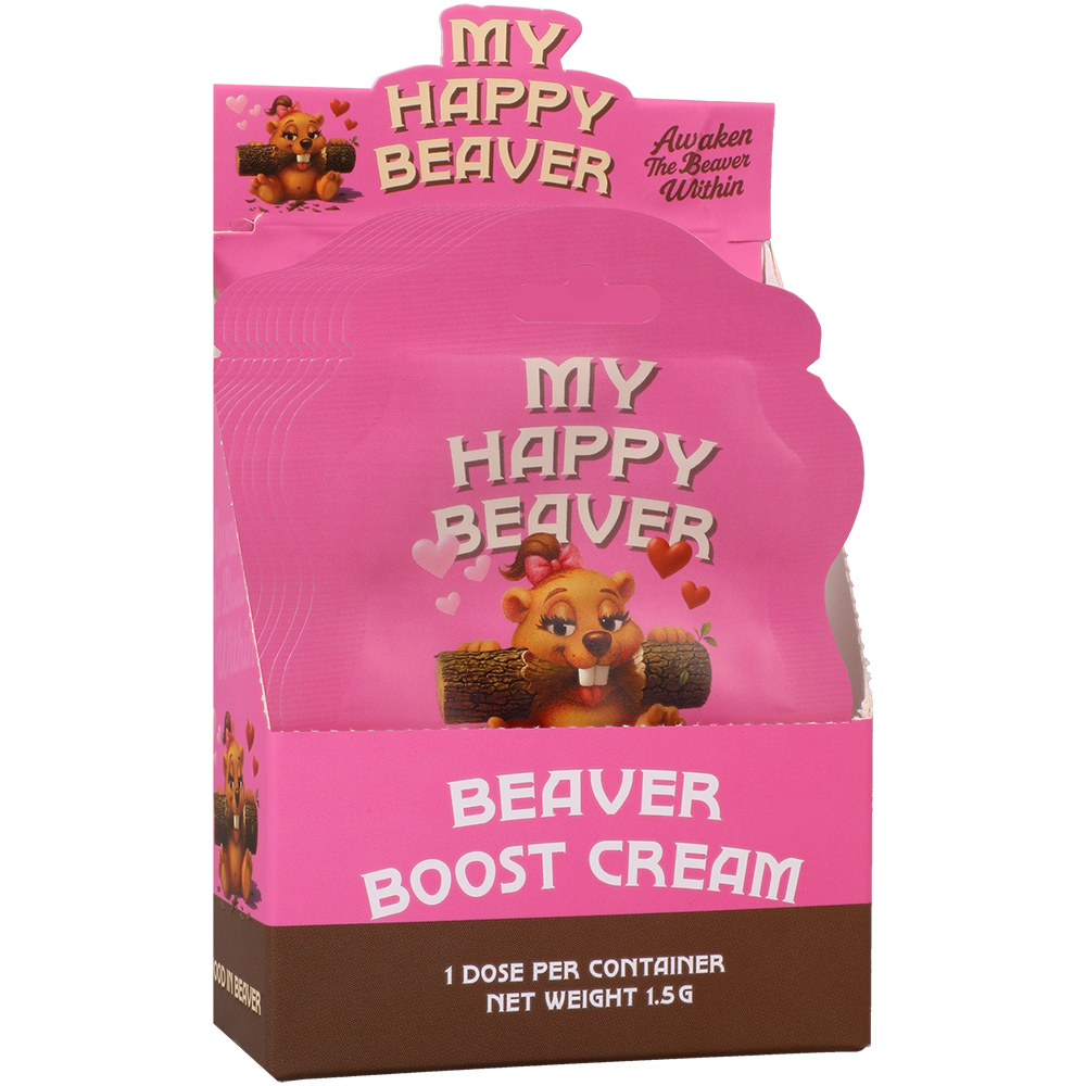 Wood In Beaver Beaver Boost Cream For Her 1.5g 12pk Display 1 Wood In Beaver Beaver Boost Cream For Her 1.5g 12pk Display