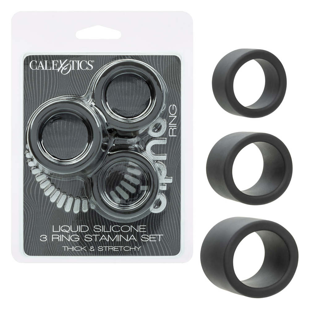 Alpha Liquid Silicone 3 Ring Stamina Set 1 Alpha Liquid Silicone 3 Ring Stamina Set