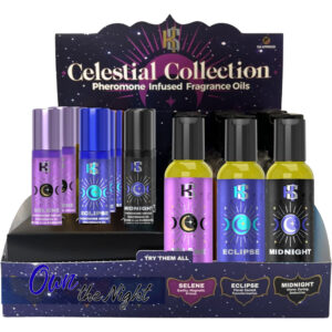 Own The Night Pheromone Prepack 12 Roll-Ons And 12 Massage Oils Display
