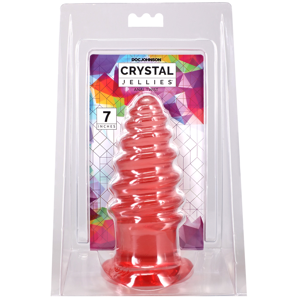 Crystal Jellies Anal Twist 7 Inch Pink 1 Crystal Jellies Anal Twist 7 Inch Pink