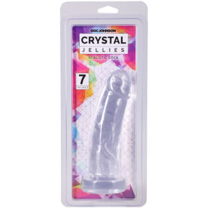 Crystal Jellies Realistic Cock 7 Inch Clear