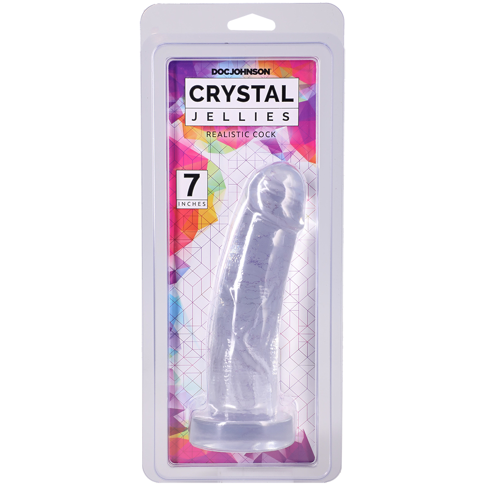 Crystal Jellies Realistic Cock 7 Inch Clear 1 Crystal Jellies Realistic Cock 7 Inch Clear
