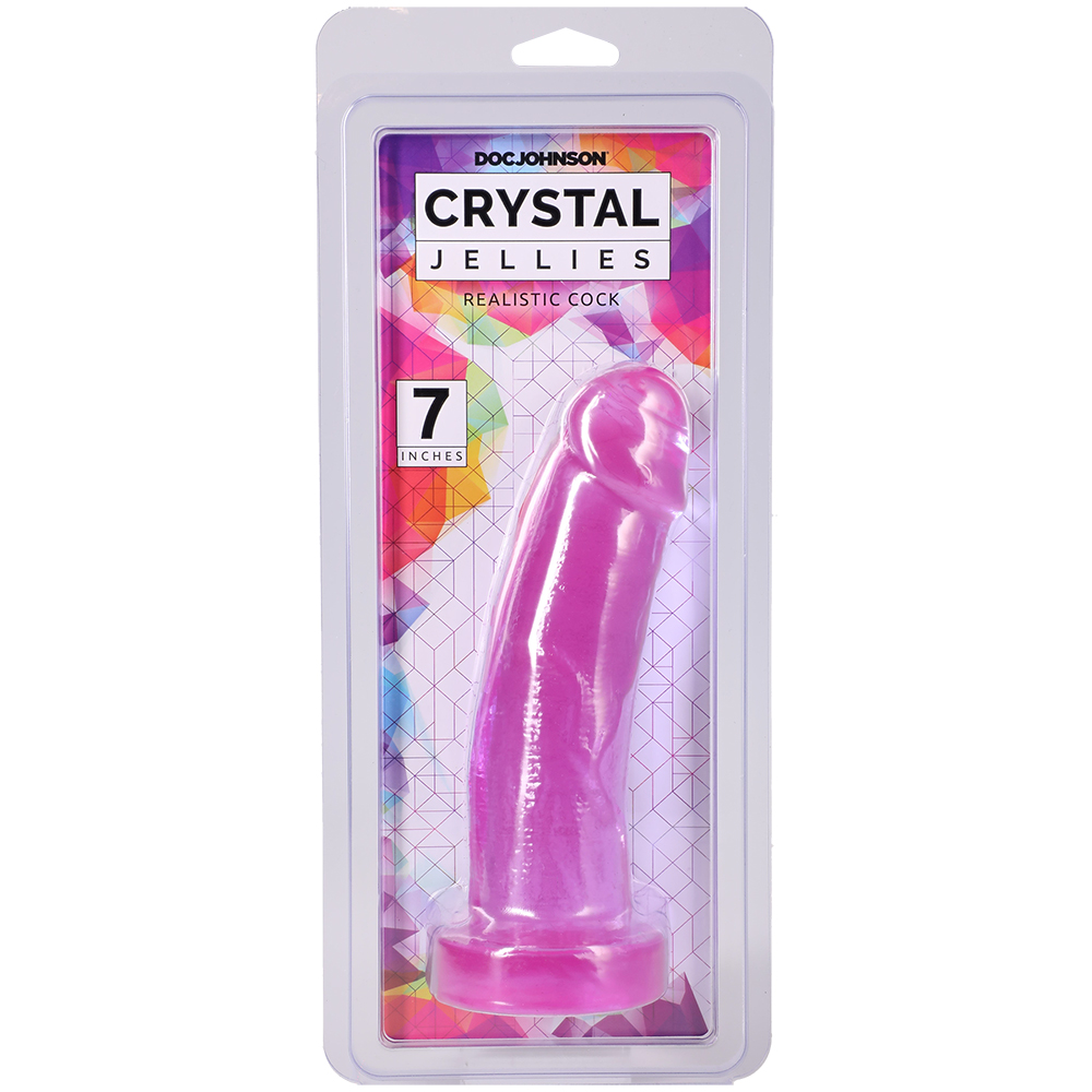 Crystal Jellies Realistic Cock 7 Inch Purple 1 Crystal Jellies Realistic Cock 7 Inch Purple