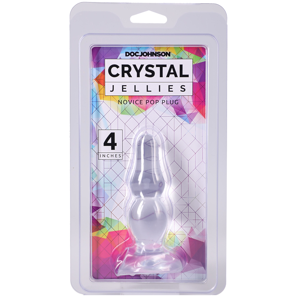 Crystal Jellies Novice Pop Plug 4 Inch Clear 1 Crystal Jellies Novice Pop Plug 4 Inch Clear