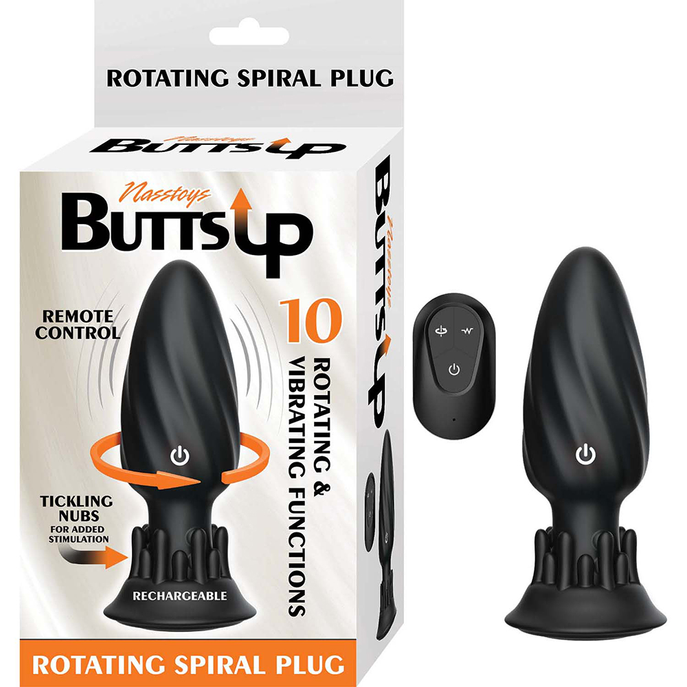 Butts Up Rotating Spiral Plug Black 1 Butts Up Rotating Spiral Plug Black