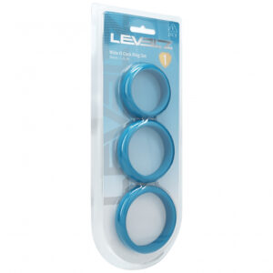 Levelz Wide O Silicone Cock Ring Set 42mm/50mm/55mm Teal