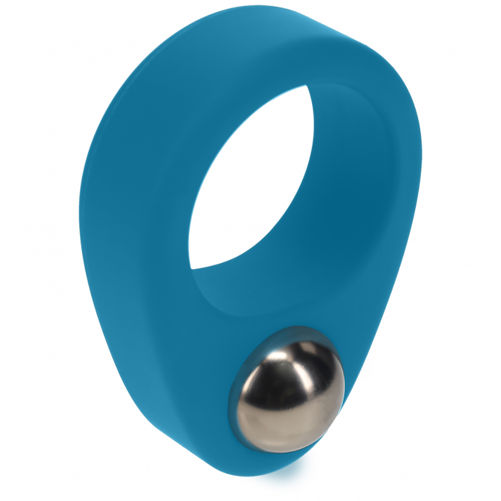 Levelz Liquid Silicone Single Weighted Ball Cock Ring Teal 2 Levelz Liquid Silicone Single Weighted Ball Cock Ring Teal - Image 2