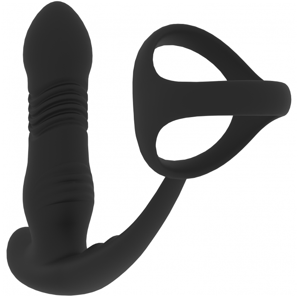 Levelz Vibrating & Thrusting Prostate Massager With Tri O Cock Ring Black 3 Levelz Vibrating & Thrusting Prostate Massager With Tri O Cock Ring Black - Image 3