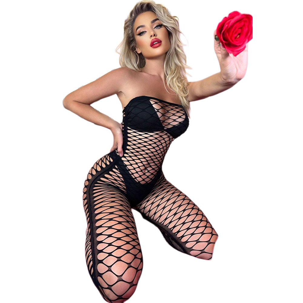 Black Pearl Fishnet Strapless Bodysuit Black 3 Black Pearl Fishnet Strapless Bodysuit Black - Image 3