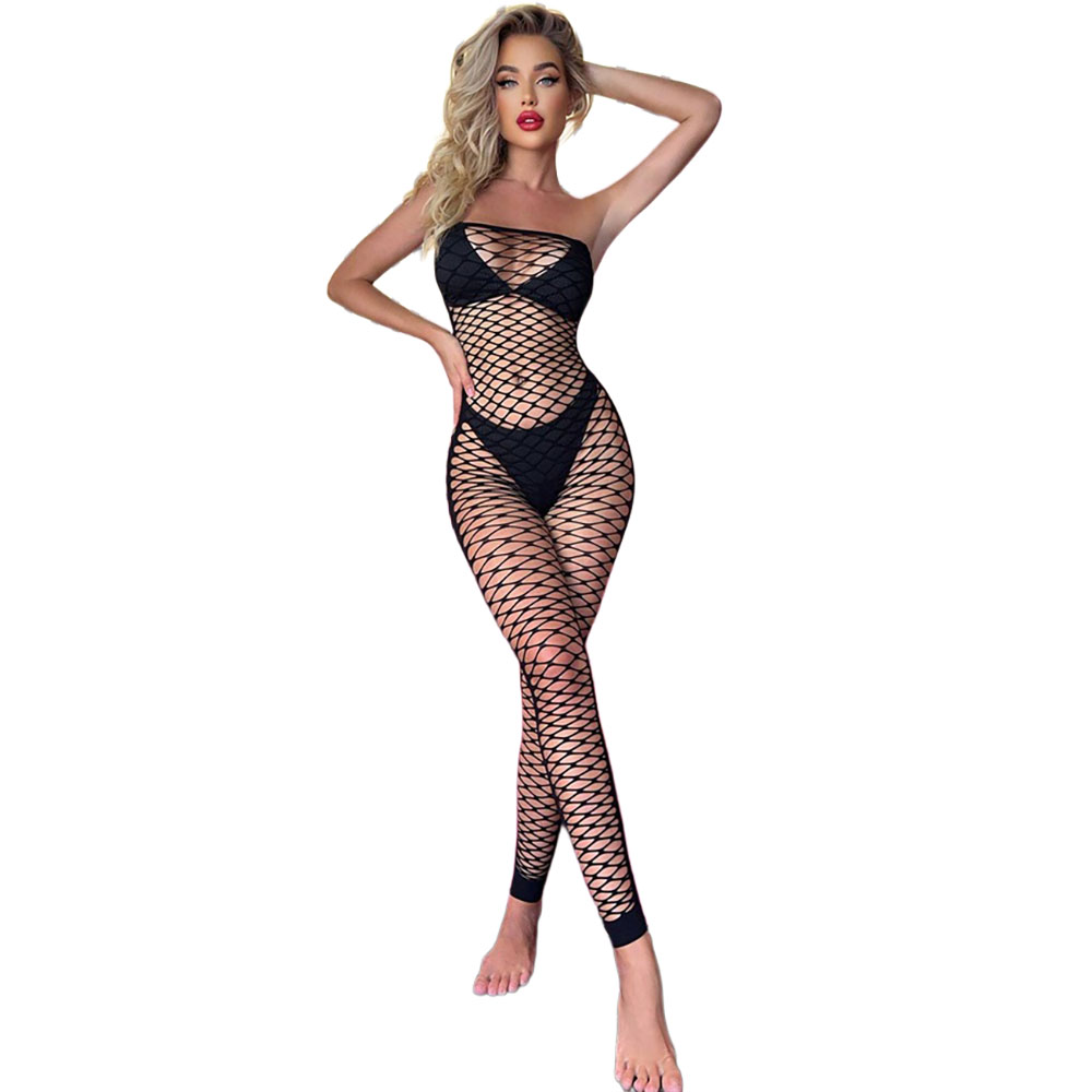 Black Pearl Fishnet Strapless Bodysuit Black 1 Black Pearl Fishnet Strapless Bodysuit Black