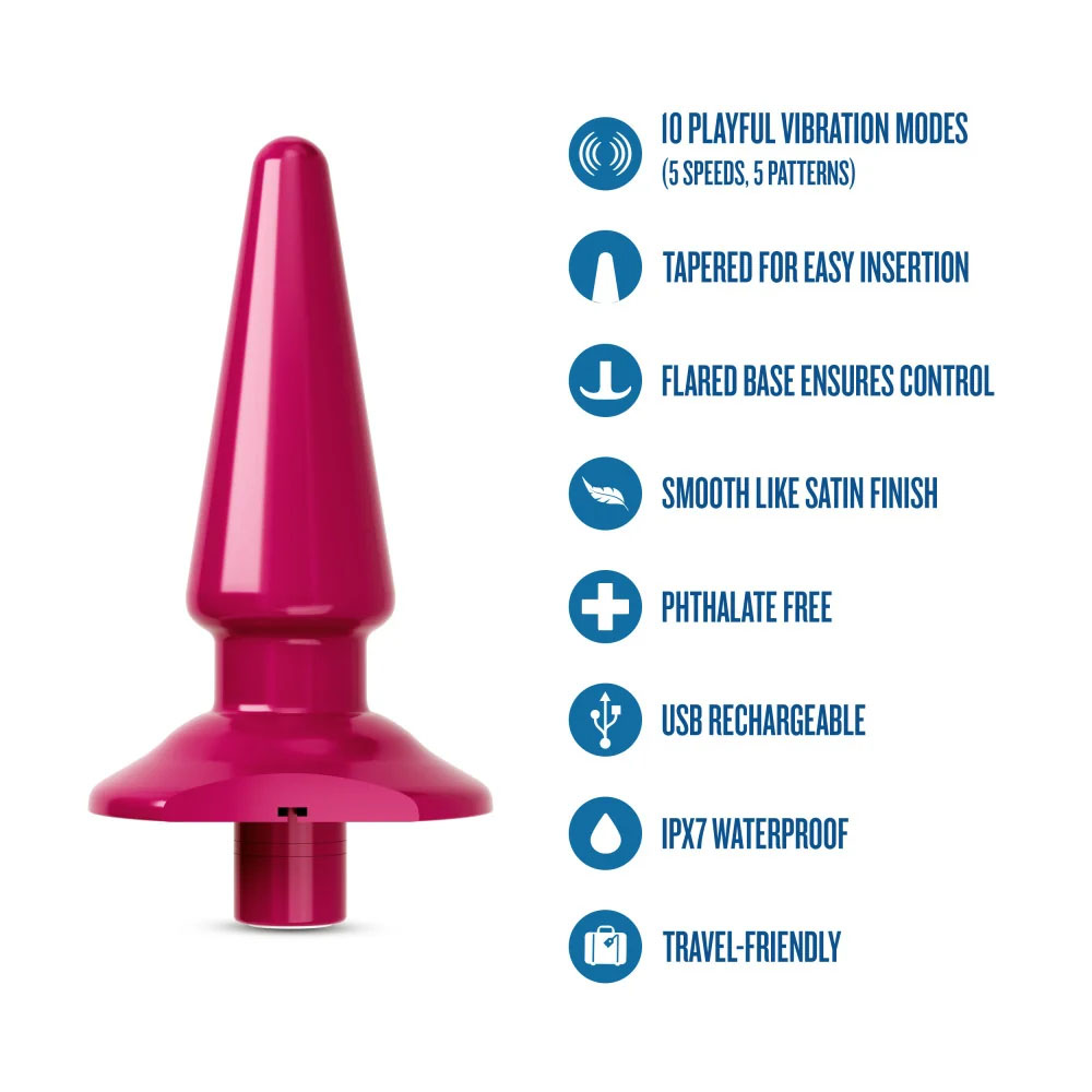 B Yours Vibrating Anal Plug Berry 2 B Yours Vibrating Anal Plug Berry - Image 2